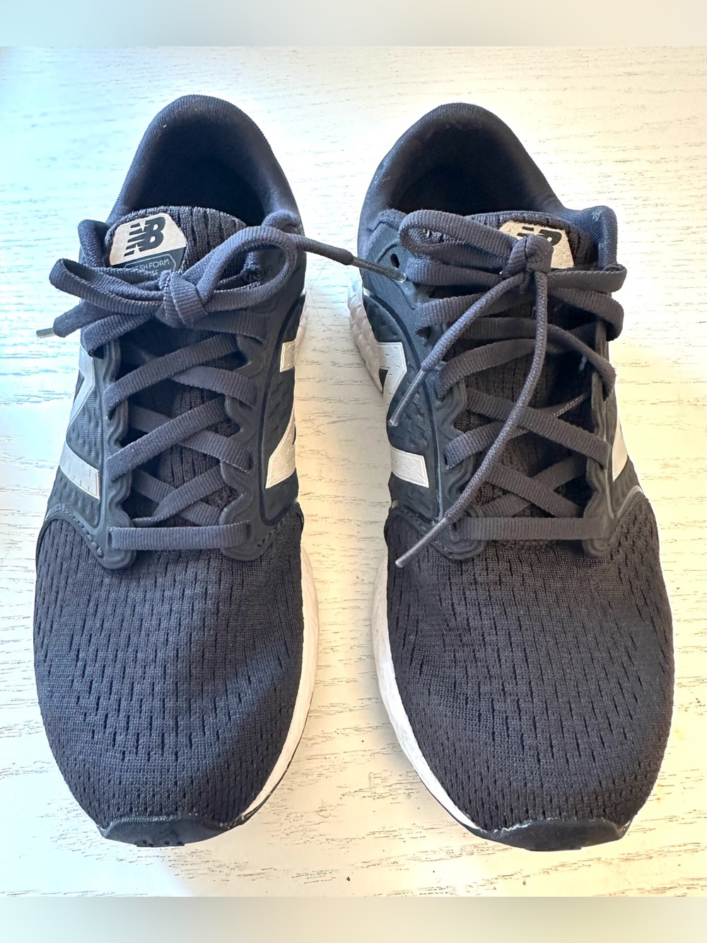 New Balance - Fresh Foam - Woman’s Black with White Accent Sneaker - Size 8